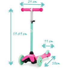 Самокат трехколесный QKIDS Lumis turquoise